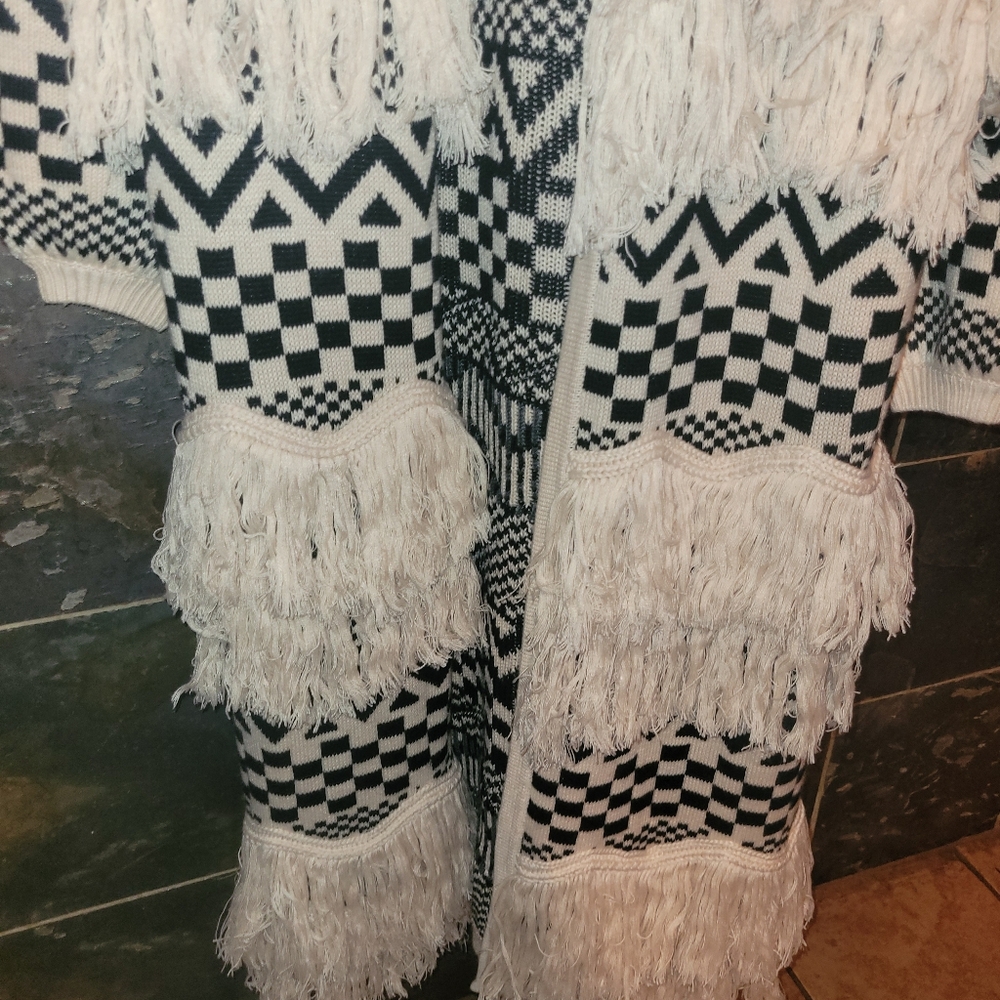 House of Harlow 1960 Bone X Revolve Ash Duster Size Medium - Picture 3 of 10